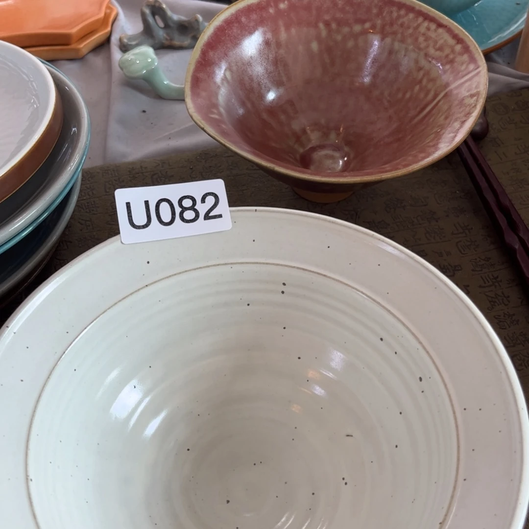 瓷景德镇粗陶复古盘碗微瑕