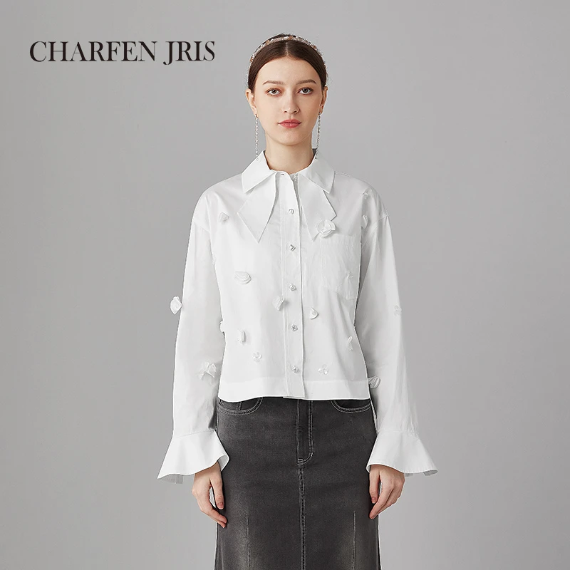 【达人专属】朝峰立体花棉衬衫FJF1B616-6135T