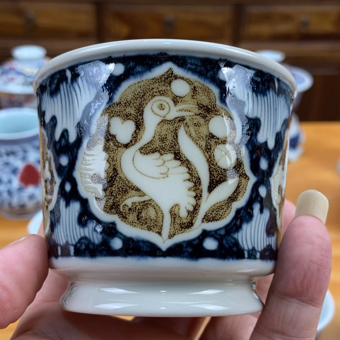 手绘茶具现代制品