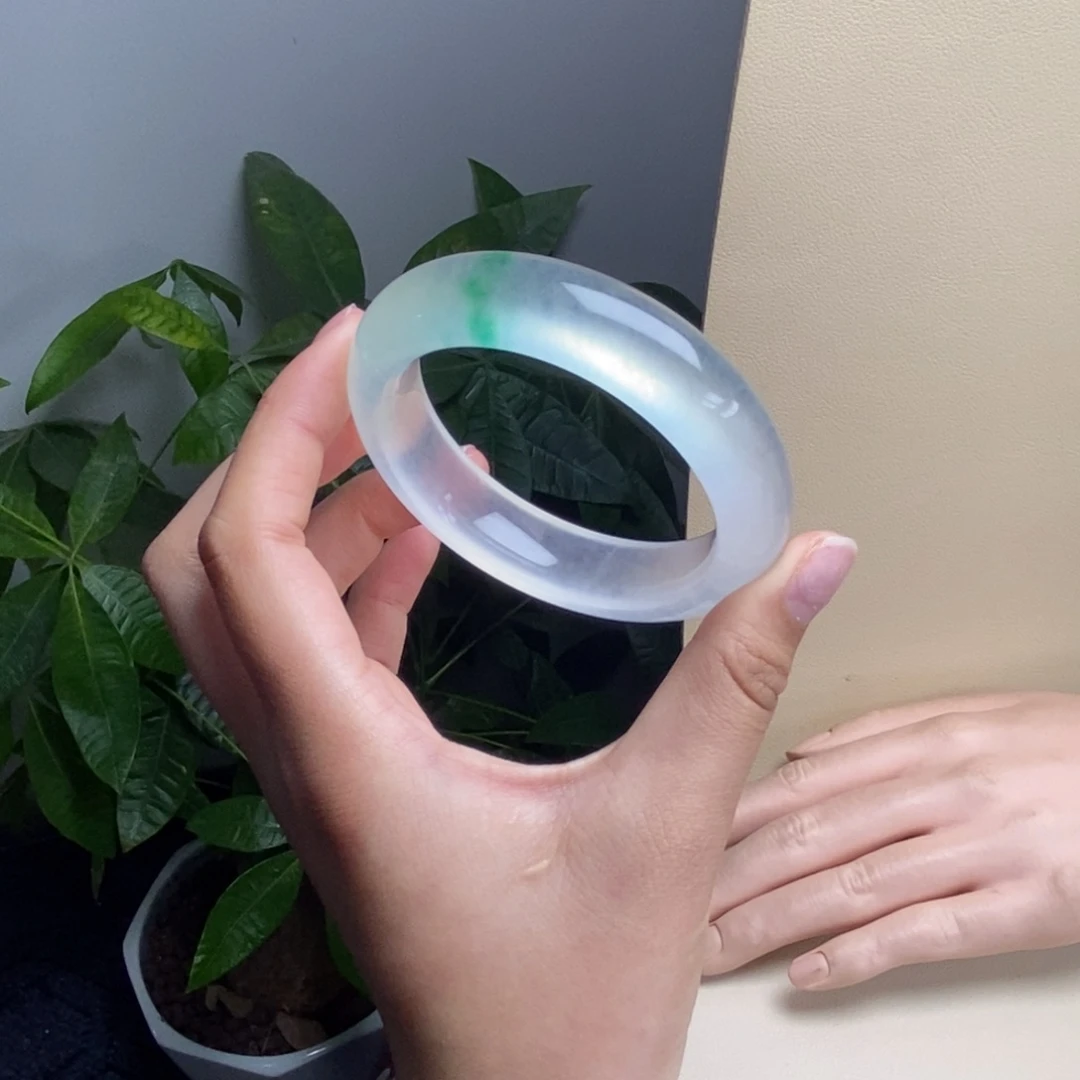 幸***草玉时尚飘花手镯59 幸运草