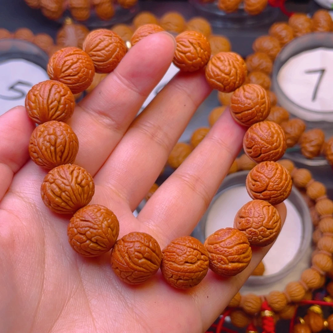 吊坠桃核龙鳞仿古甲骨文1.6