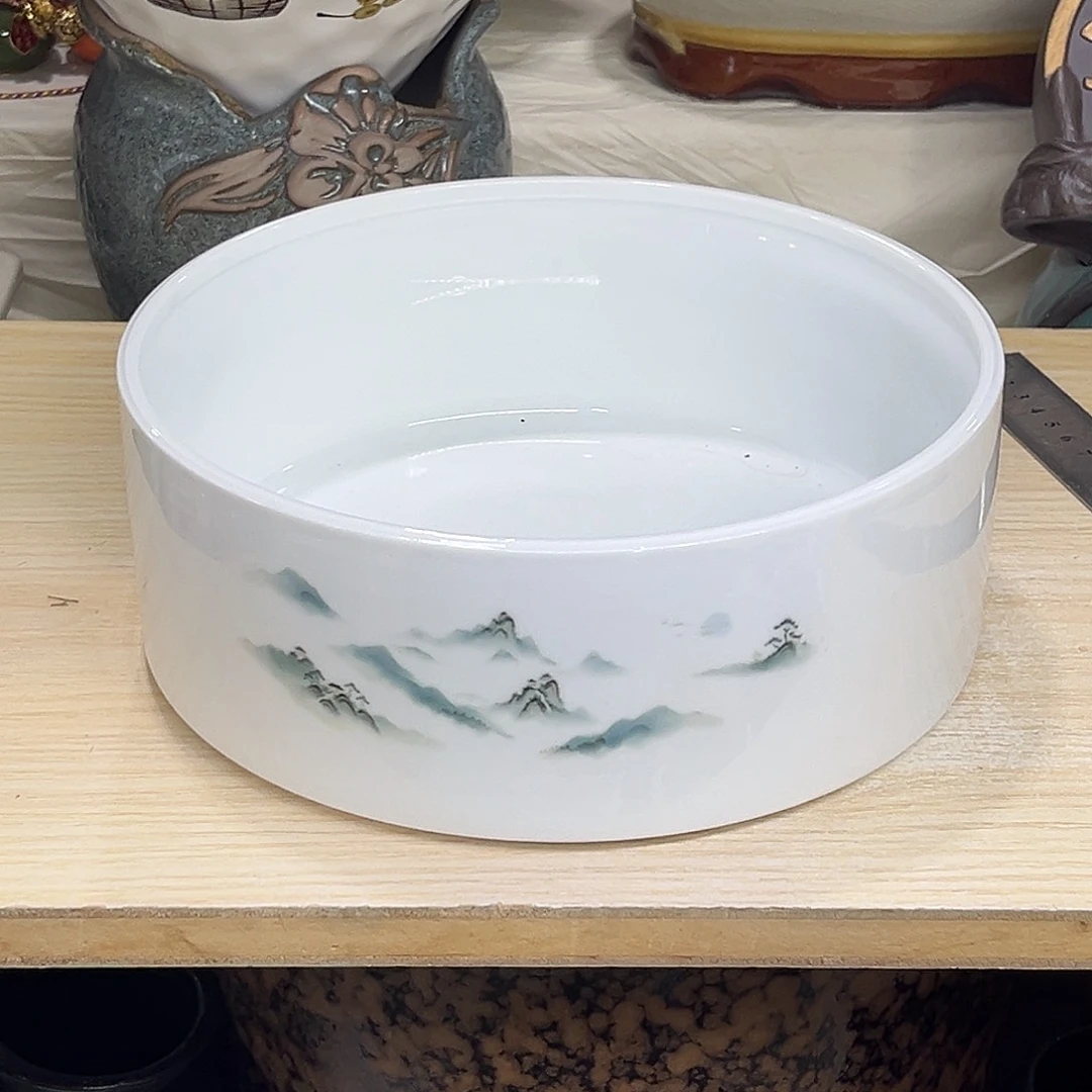 陶瓷绿植多肉微瑕花盆口径21*8.5无孔