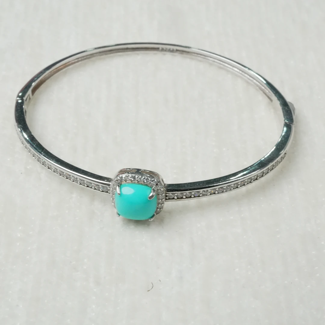 【暹罗珠宝】天然特选美松石手镯  Y572004