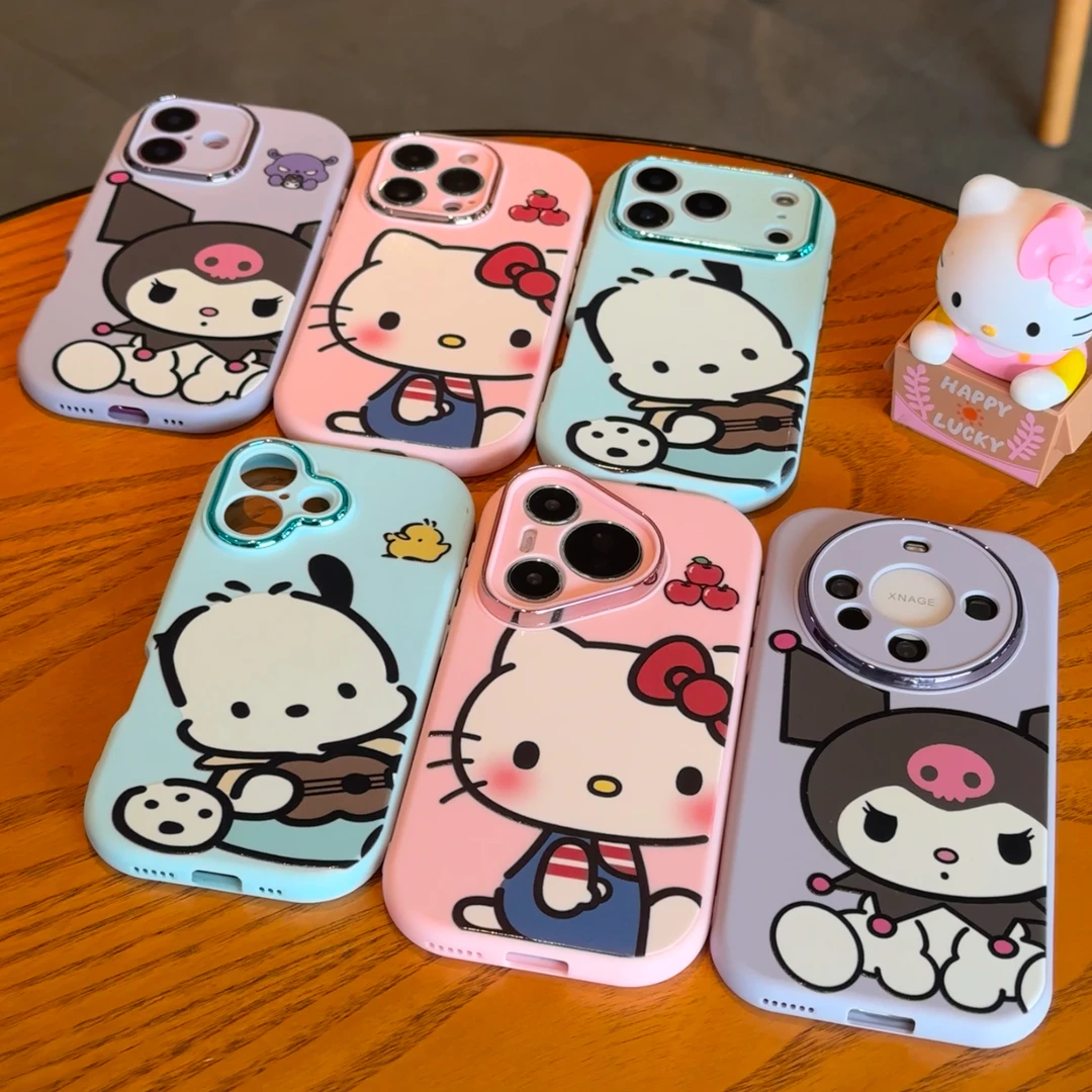 欧克里里日韩卡通KT适用苹果17/16小胖妹手机壳华为vivo小米oppo