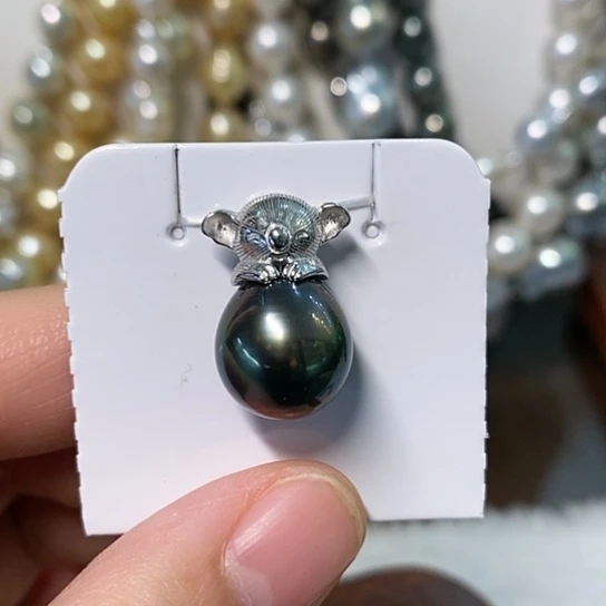 海水珍珠颈饰银S925镶嵌12