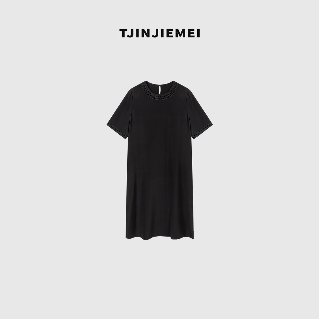 T井姐妹【夜曲】设计感气质100桑蚕丝连衣裙LYQ2505-TJ302