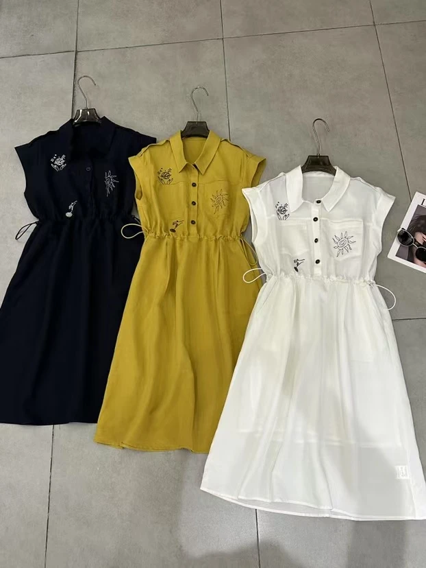 ⭐高品质重工刺绣连衣裙女装复古吸汗气质夏季