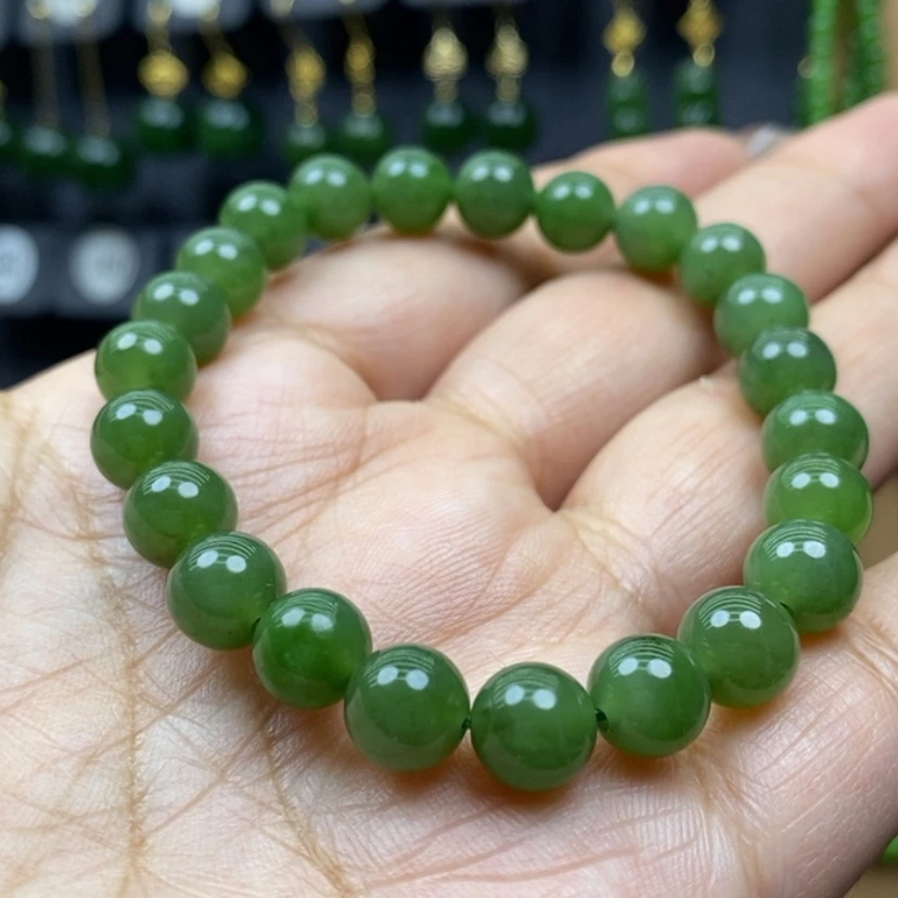 【闪购商品】和田玉手链未镶嵌8mm圆珠23颗手串