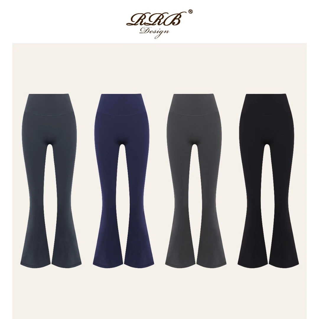 RRB 春夏款「微喇leggings」高腰裸感速干塑形运动紧身微喇瑜伽裤