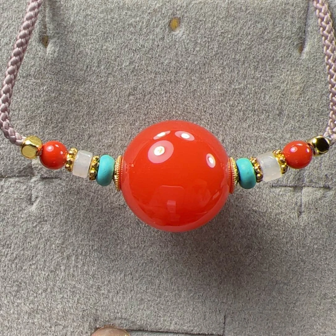 南红玛瑙18.6单珠未镶嵌