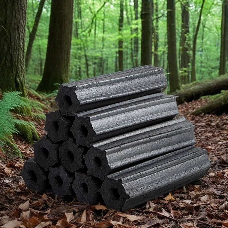 【烧烤专用】户外烧烤炭梅花六角无烟果木炭环保耐烧滴油不起火