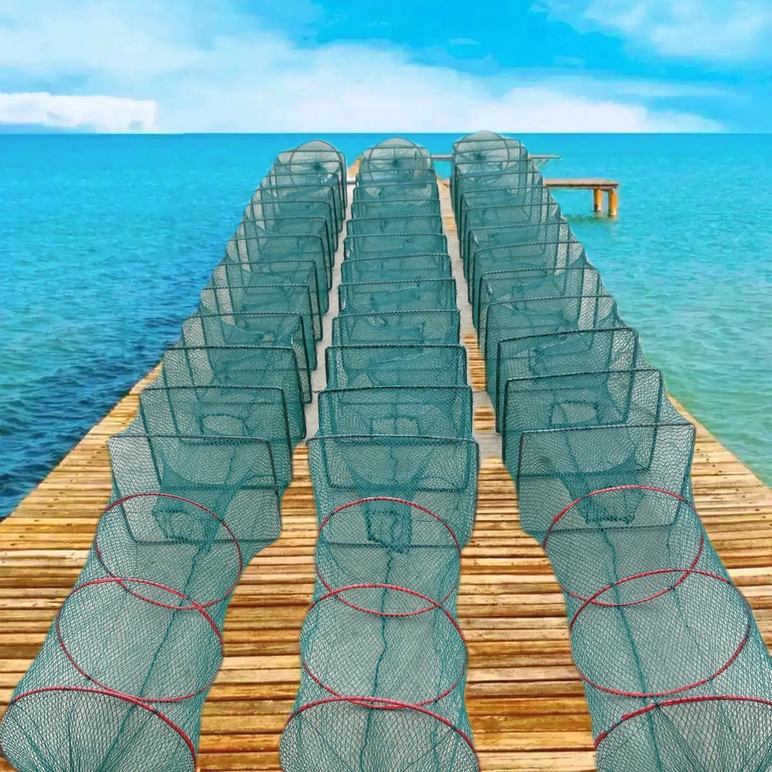 【3条装】4米19节12门黄鳝笼鱼虾笼地笼渔网鱼虾笼鱼笼手工工厂