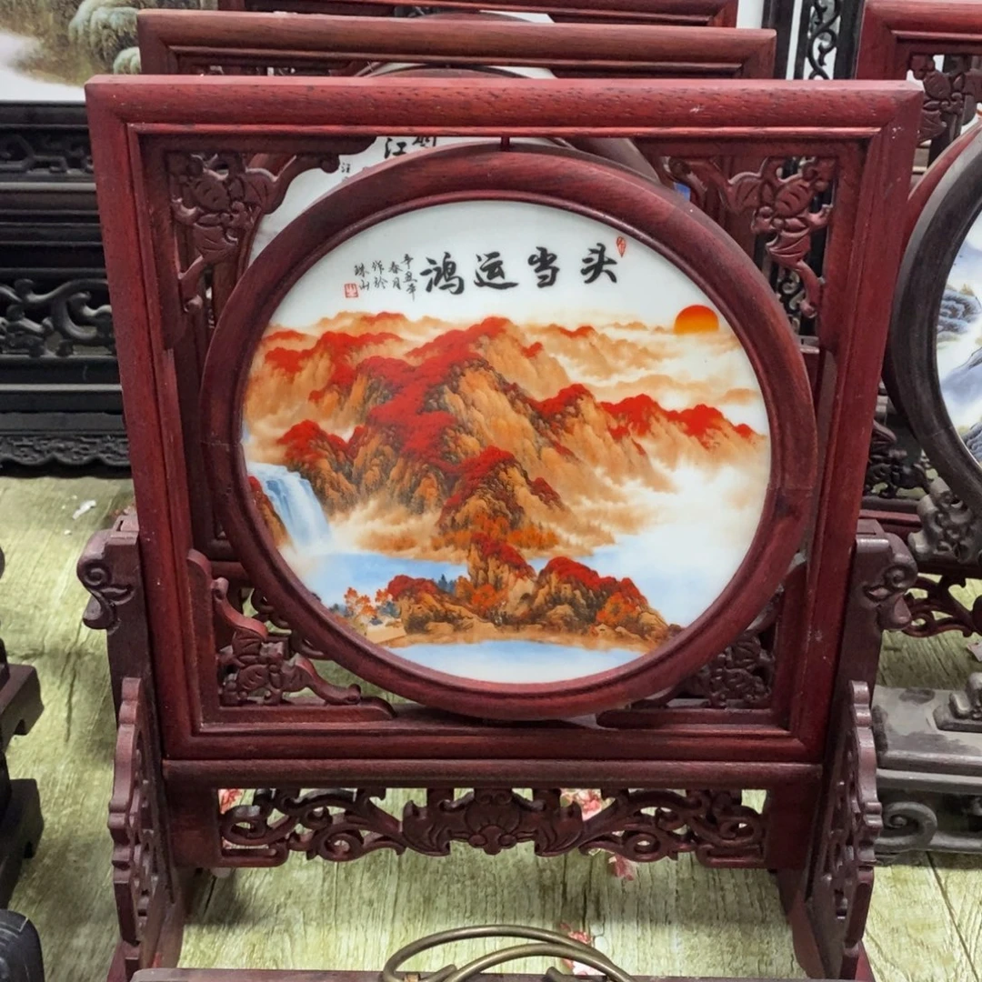 瓷35*30 景德镇瓷板画柴窑烧制