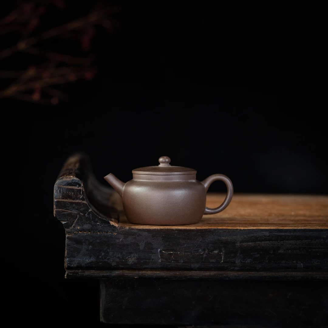 【2025第一窑】前墅龙窑&砂界 桑扁壶 王俊 枣红泥120cc紫砂壶