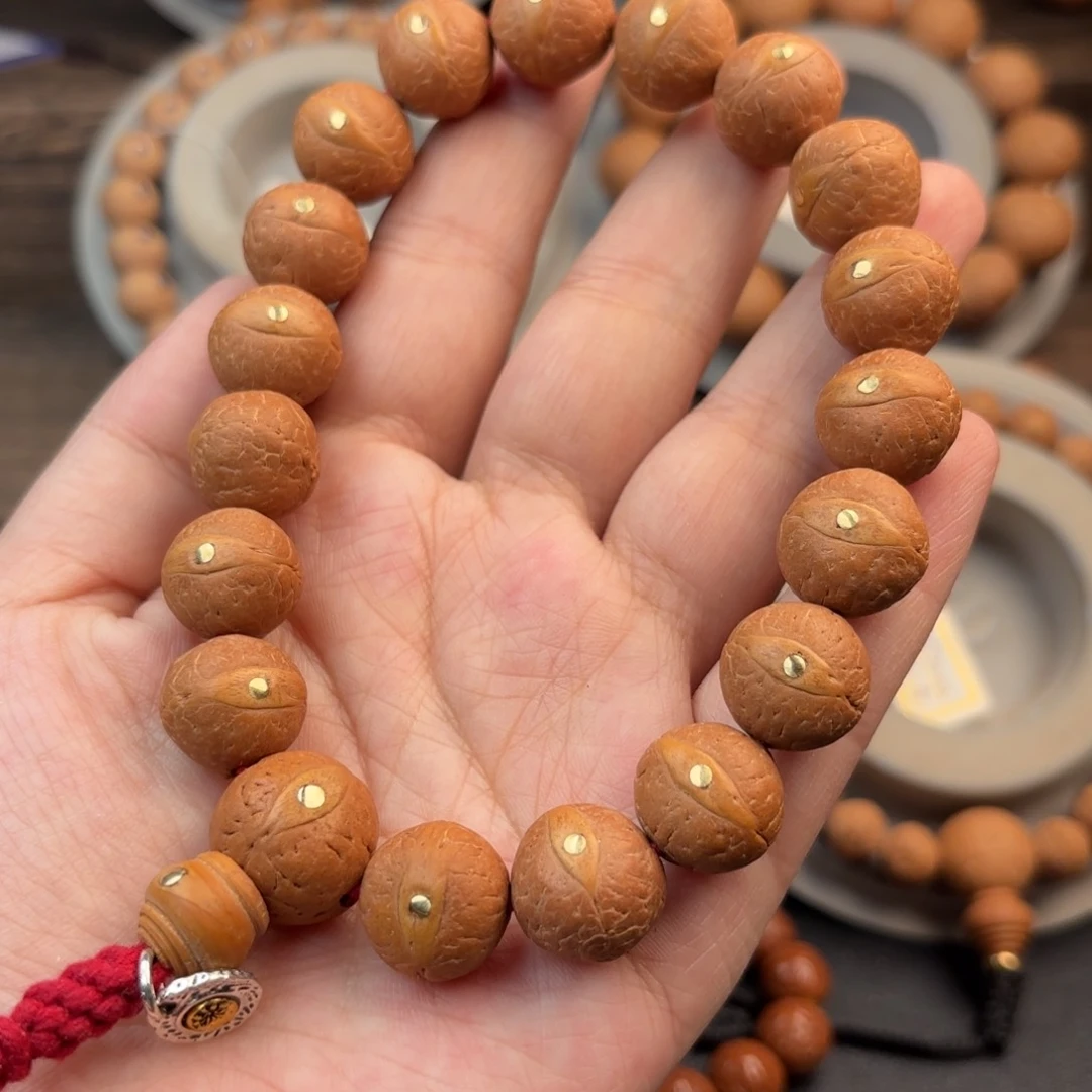 凤眼菩提手串14.5mm镶嵌放漏