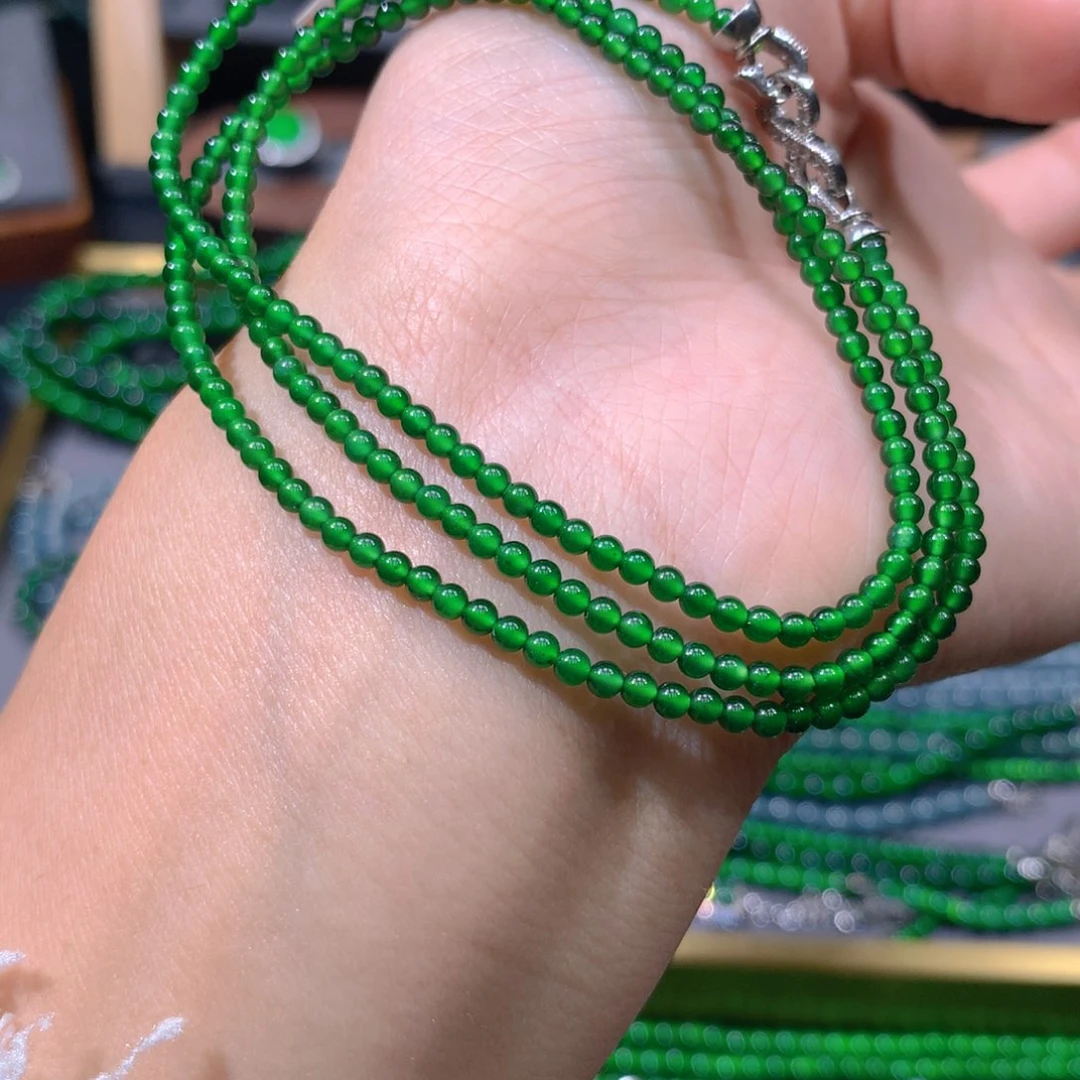 翡翠耳饰未镶嵌天然翡翠