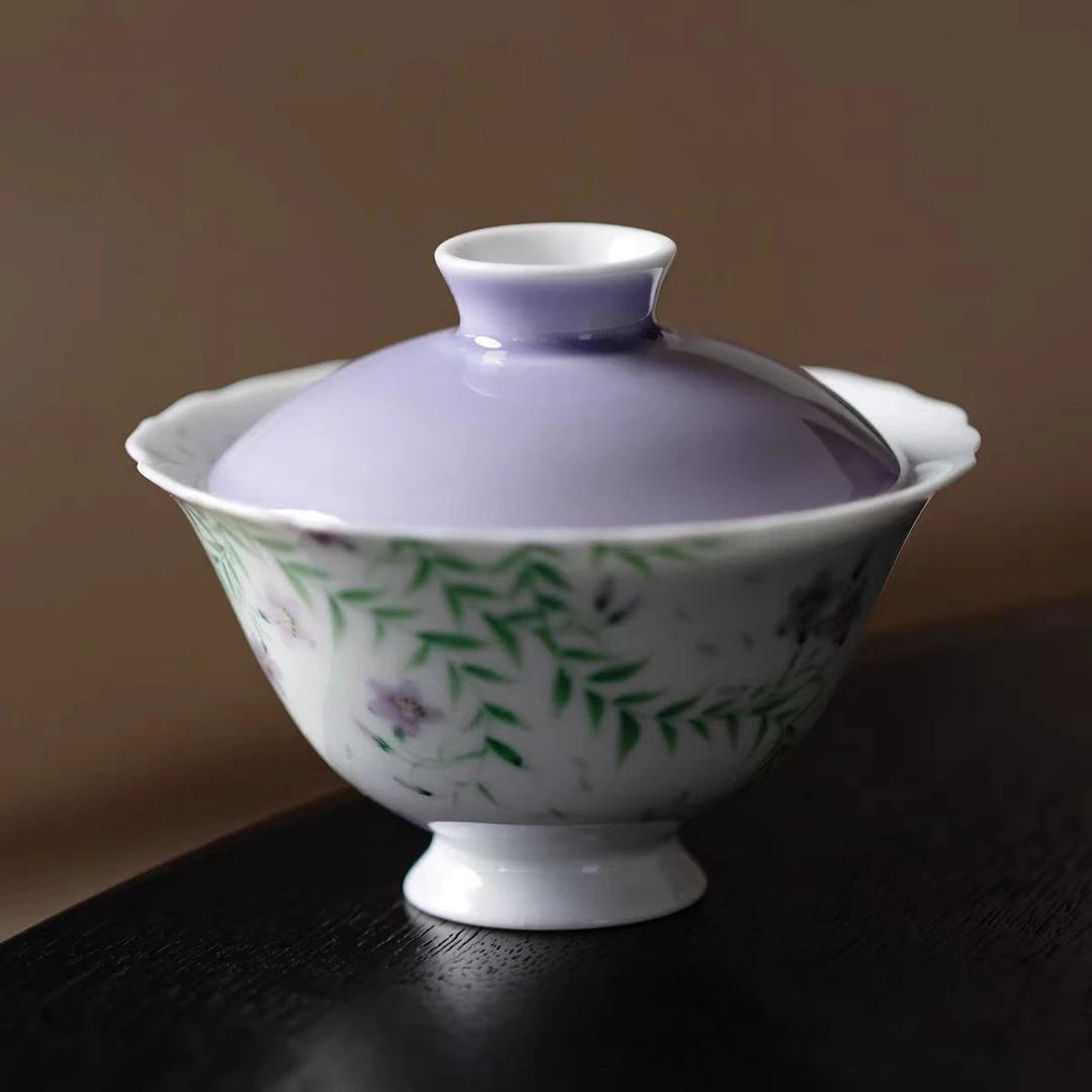 凌霄-海苑高足盖碗