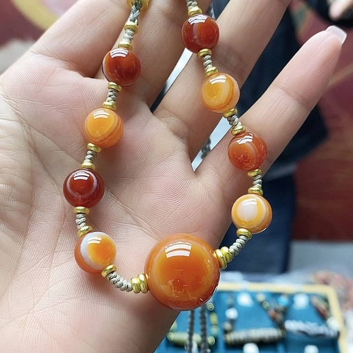 玛瑙/玉髓颈饰合金