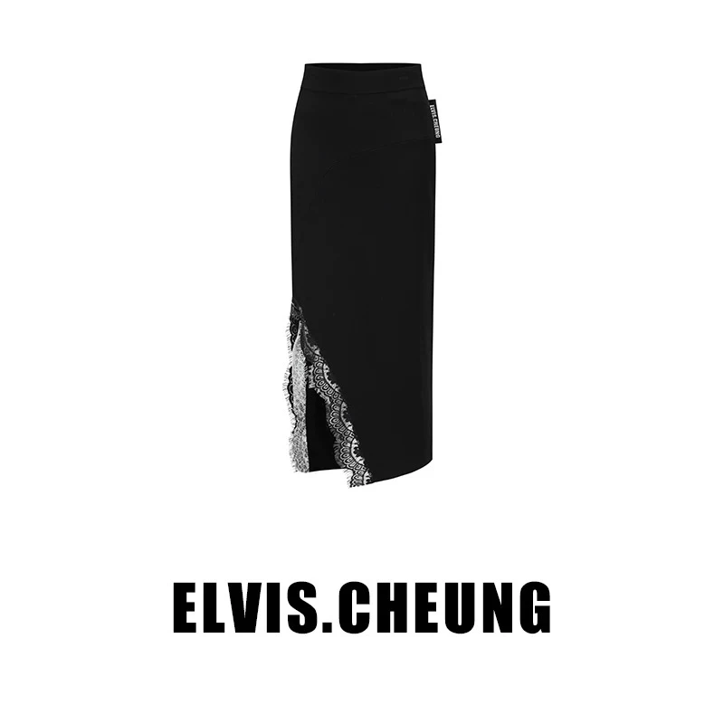 【顾文婷推荐】蒋云25 拼接蕾丝长款半裙 E25SS11502AC