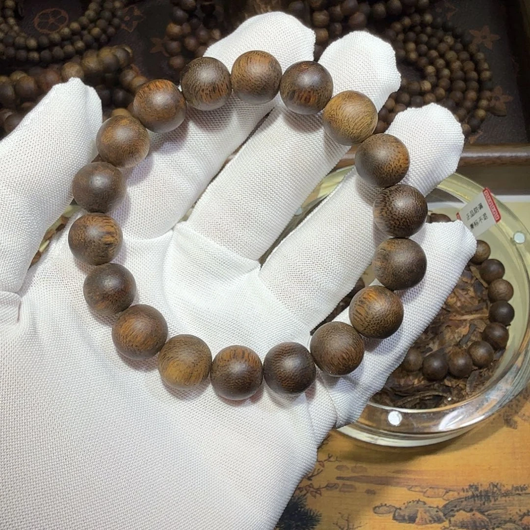 辛***苦沉香手串圆珠单圈12mm-17g