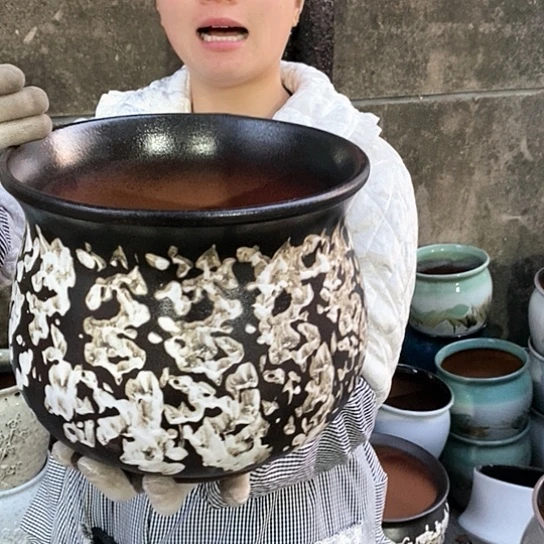 紫砂花盆正品口25高22