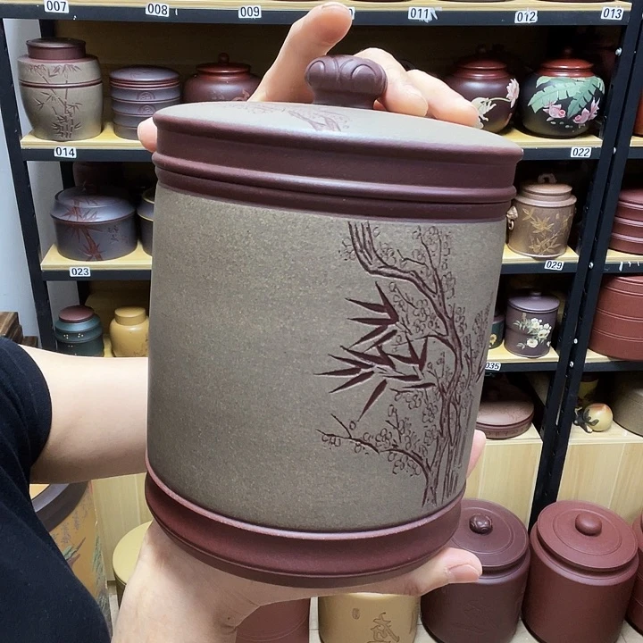 紫砂茶叶罐四****贤紫砂茶叶罐