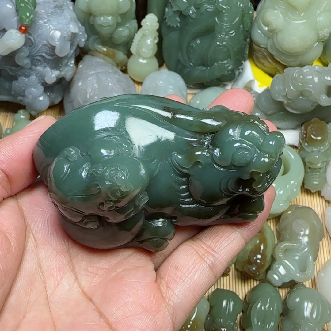 未镶嵌和田玉把件小***圆