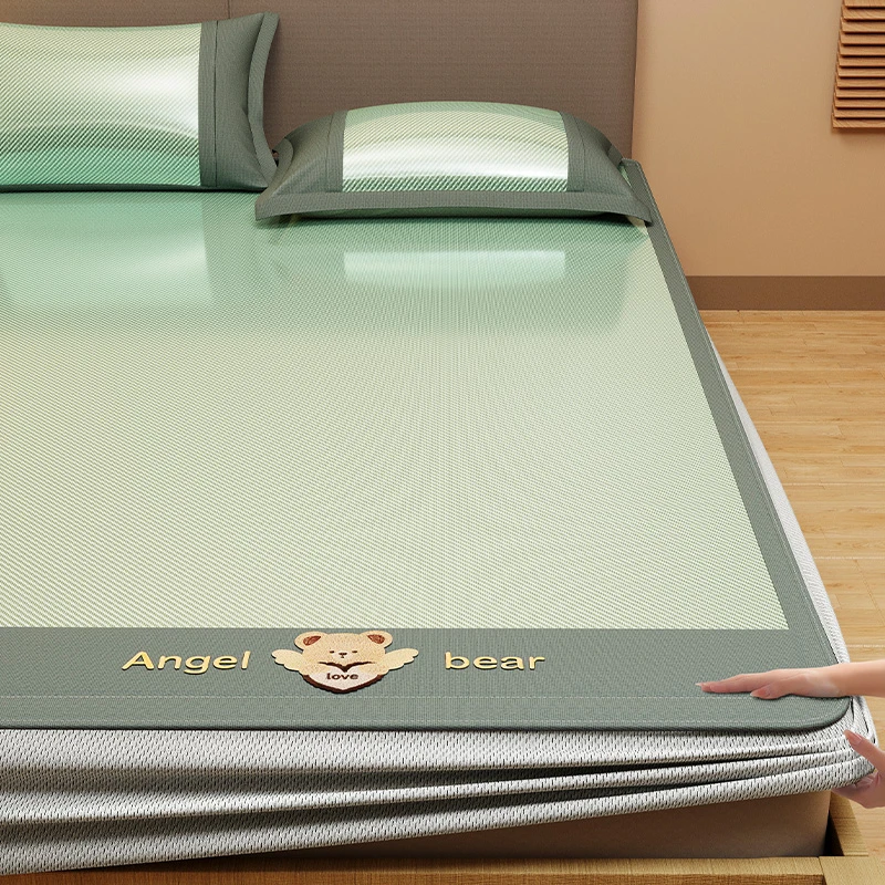 夏天冰丝席家用床笠款凉席夏季学生宿舍软席子床上炕席全包空调席