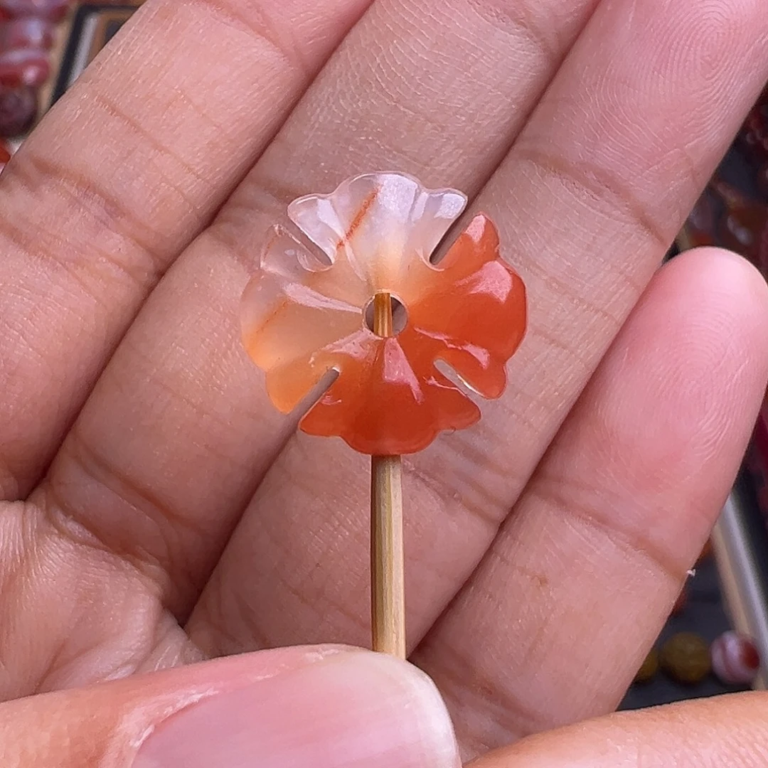 南红玛瑙未镶嵌珠宝奇石克罗心14mmm