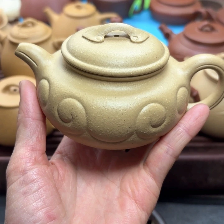 紫砂茶壶残*本山绿泥仿古如意容量 200