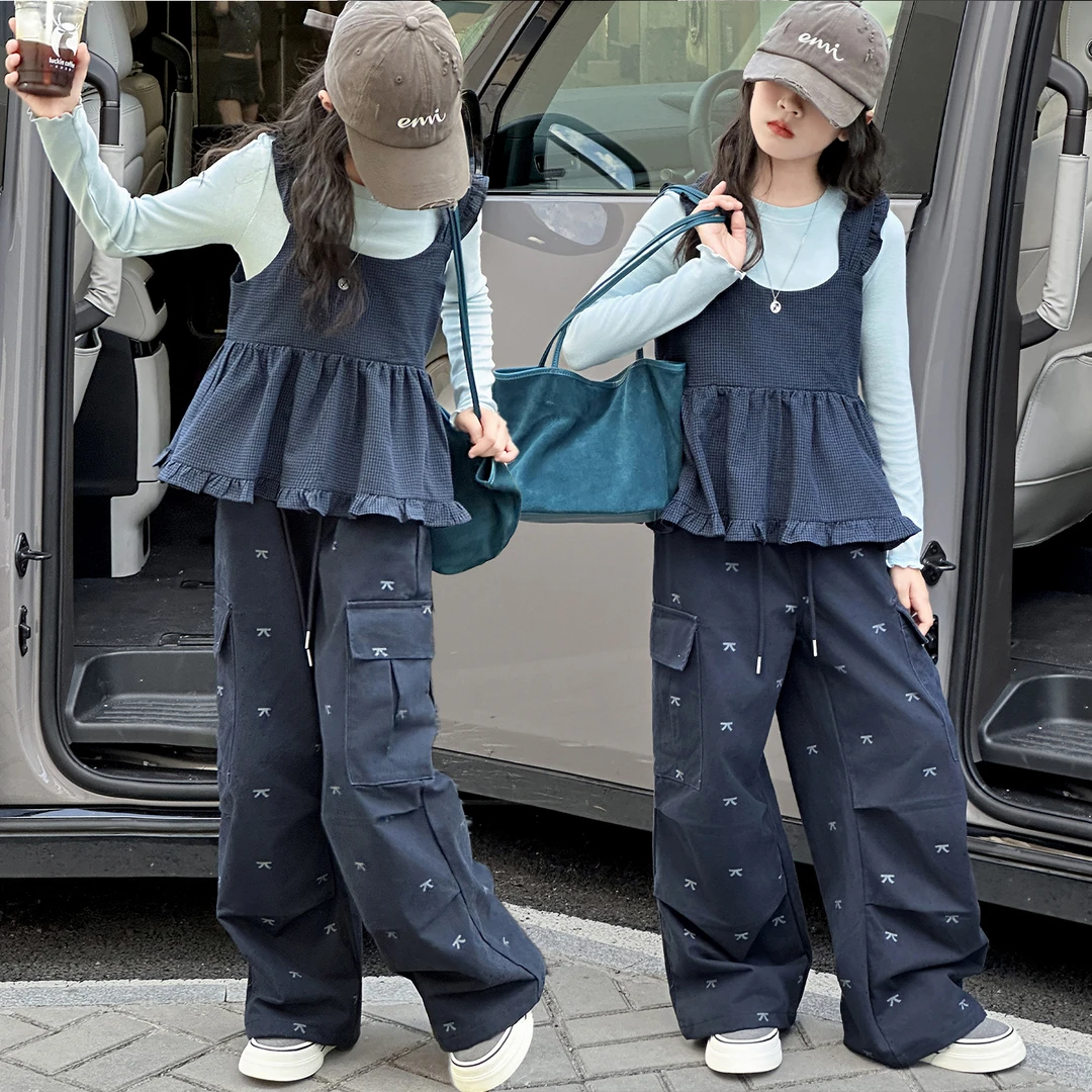 女童秋装套装2025新款女孩大童韩系穿搭外套儿童秋季炸街运动衣服