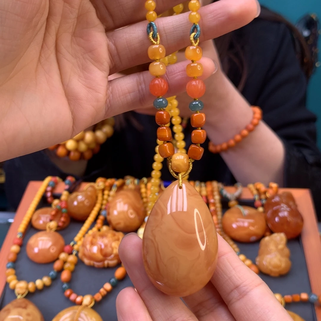 蜜蜡未镶嵌颈饰天然