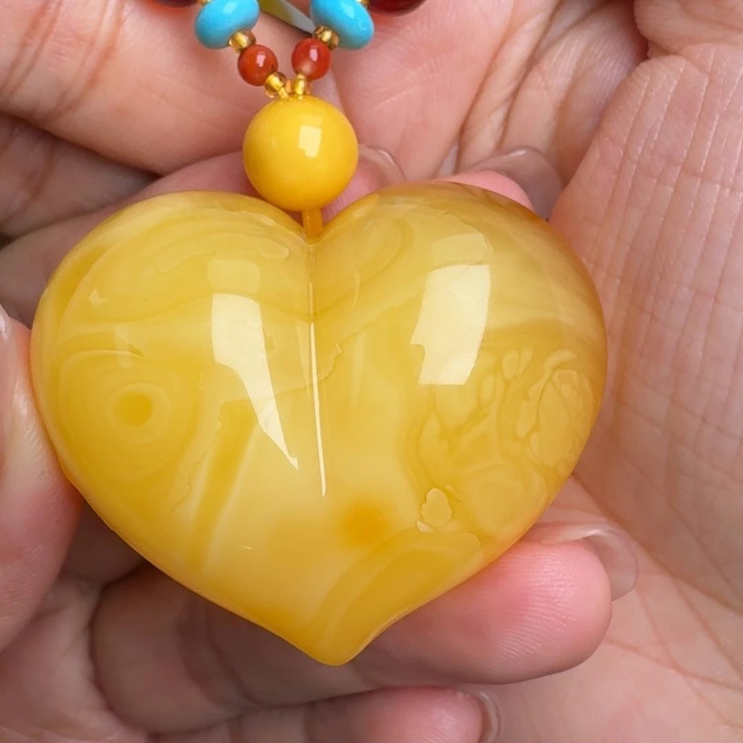 蜜蜡未镶嵌毛衣链无优化无烤色无补胶无覆膜无辐照无煮蜜