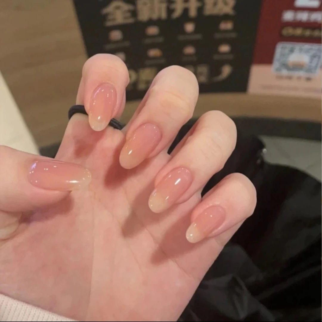 甘露寺纯手工短款显白百搭裸色短款嬛嬛华妃美甲穿戴甲片穿戴高级