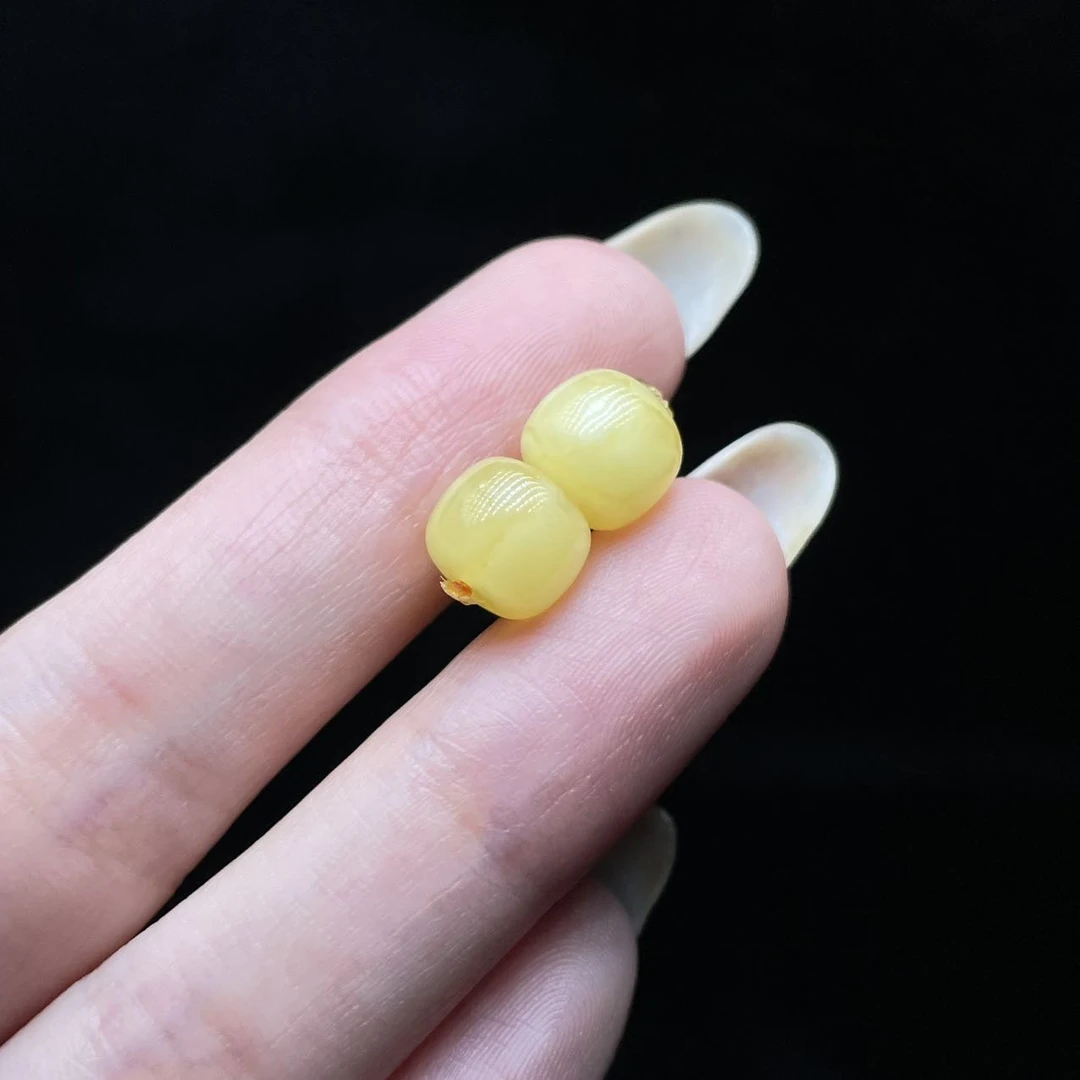 【地主专属】5 G40811-蜜蜡对珠-多样性发一件-8mm-