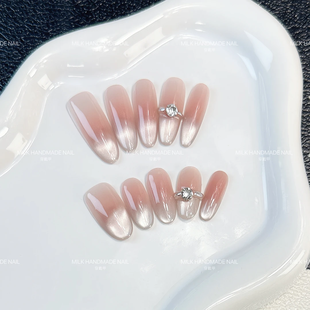 编号【29】气质温柔猫眼纯手工穿戴甲