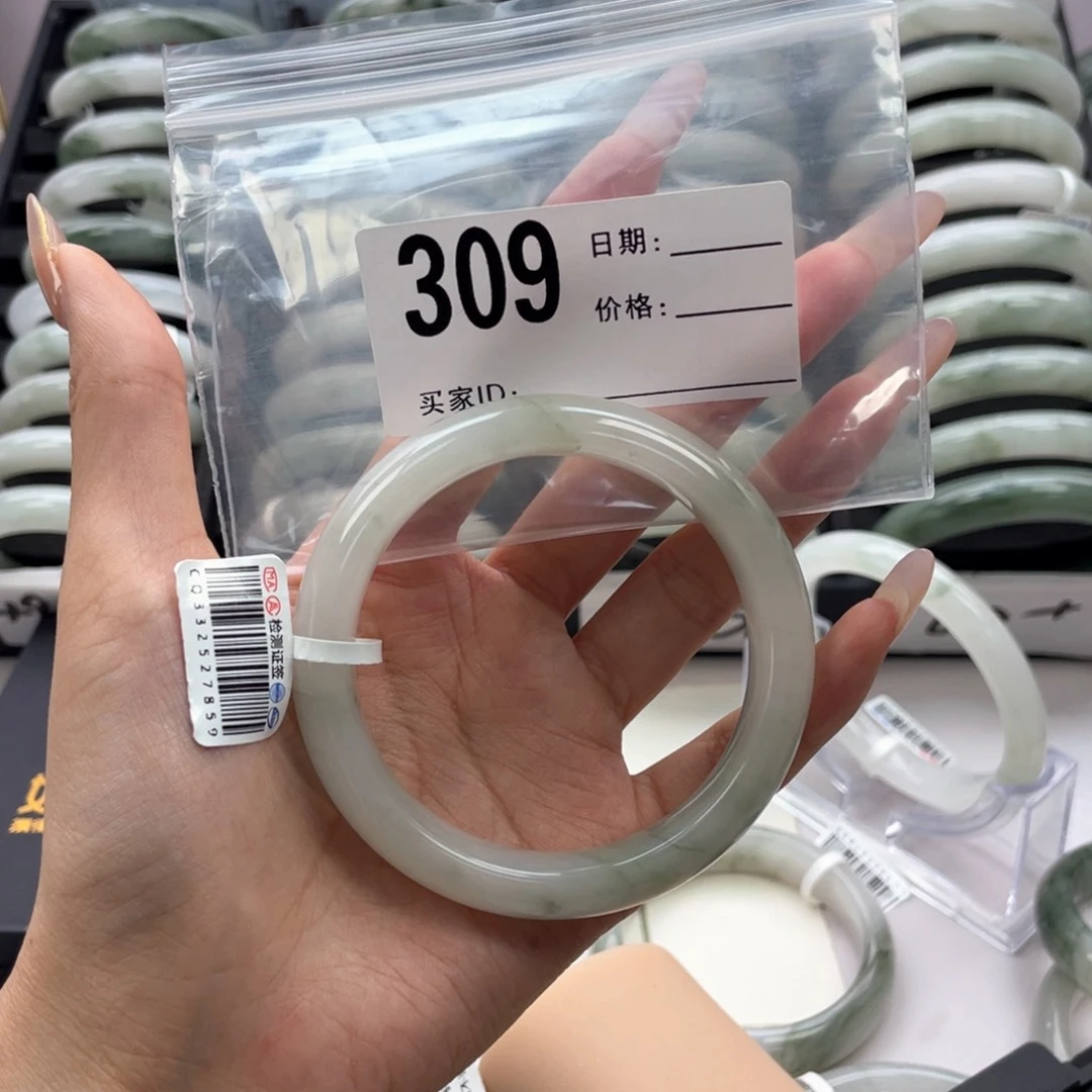 石英质玉（天山翠）手镯未镶嵌309