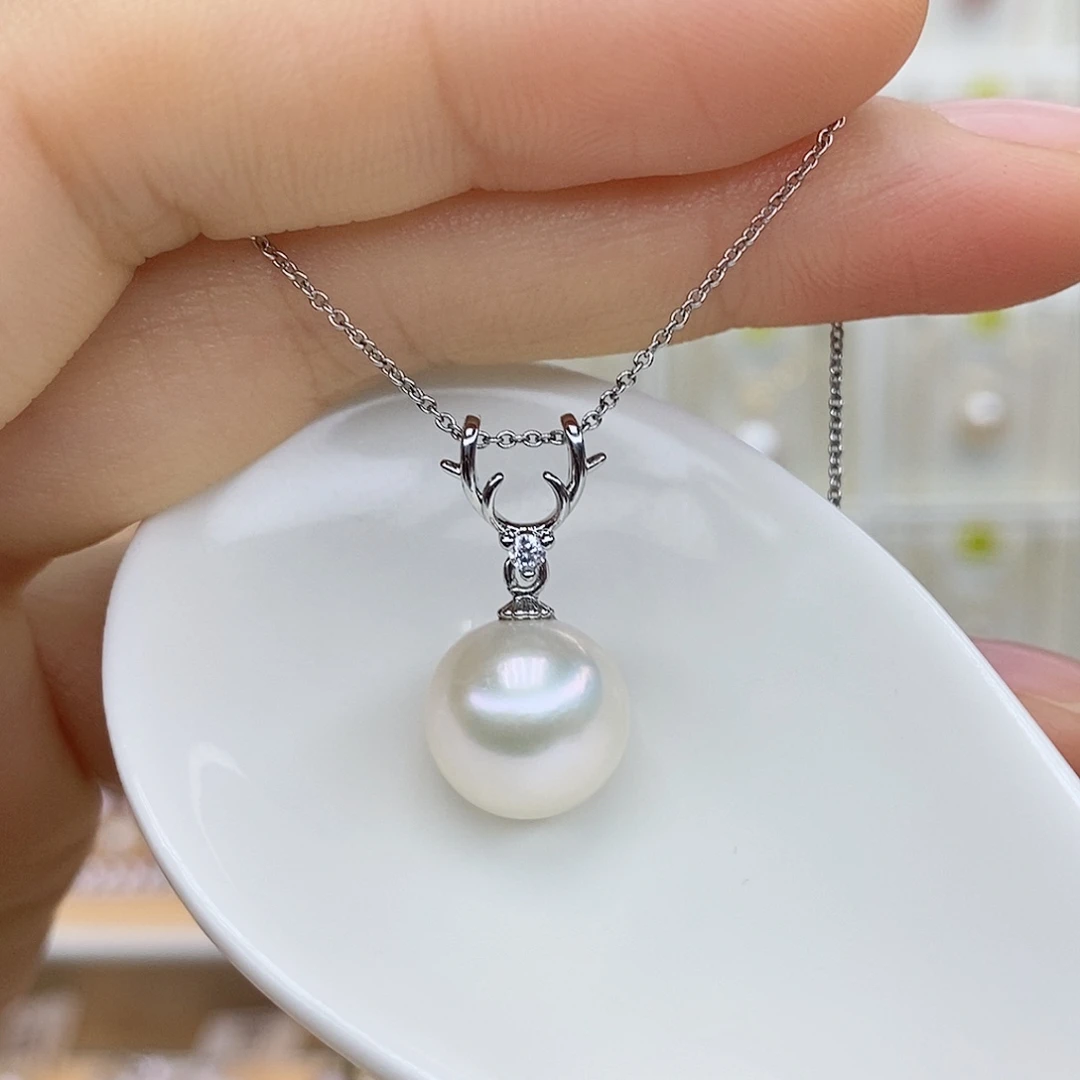淡水珍珠颈饰银S925镶嵌
