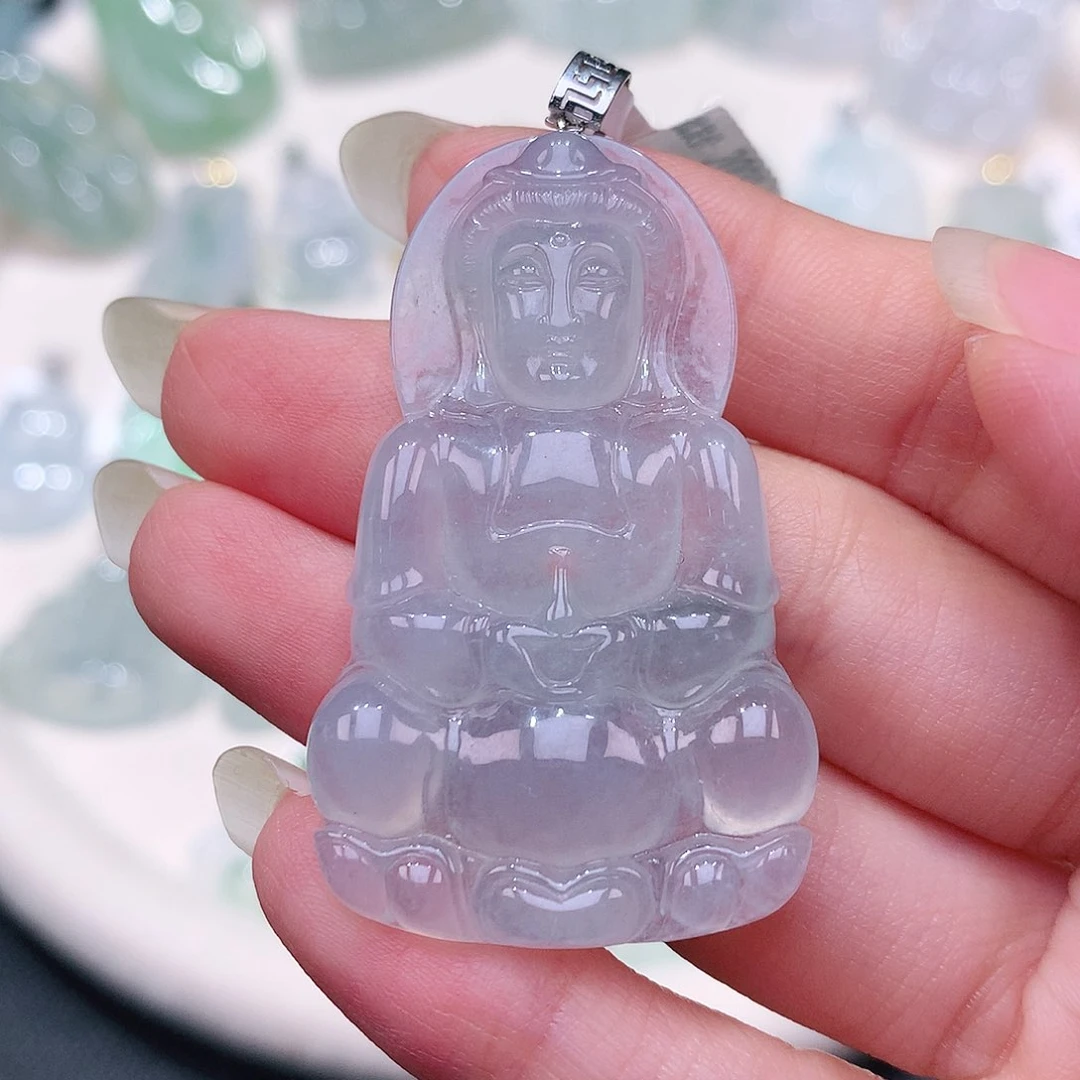 颈饰18K金镶嵌翡翠45.6-27.8-5.8