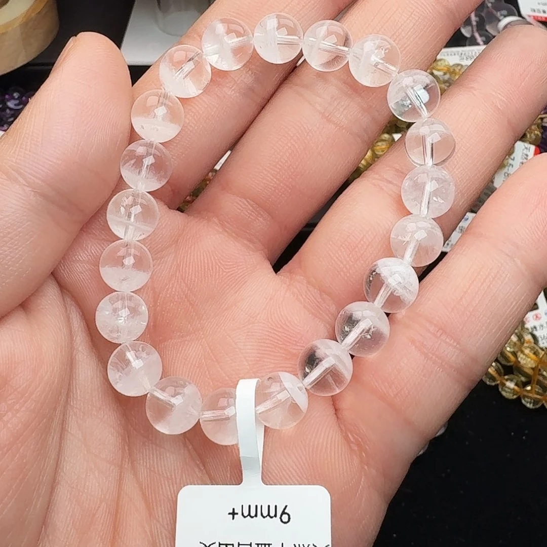 水晶手链未镶嵌天然白幽灵手链未镶嵌