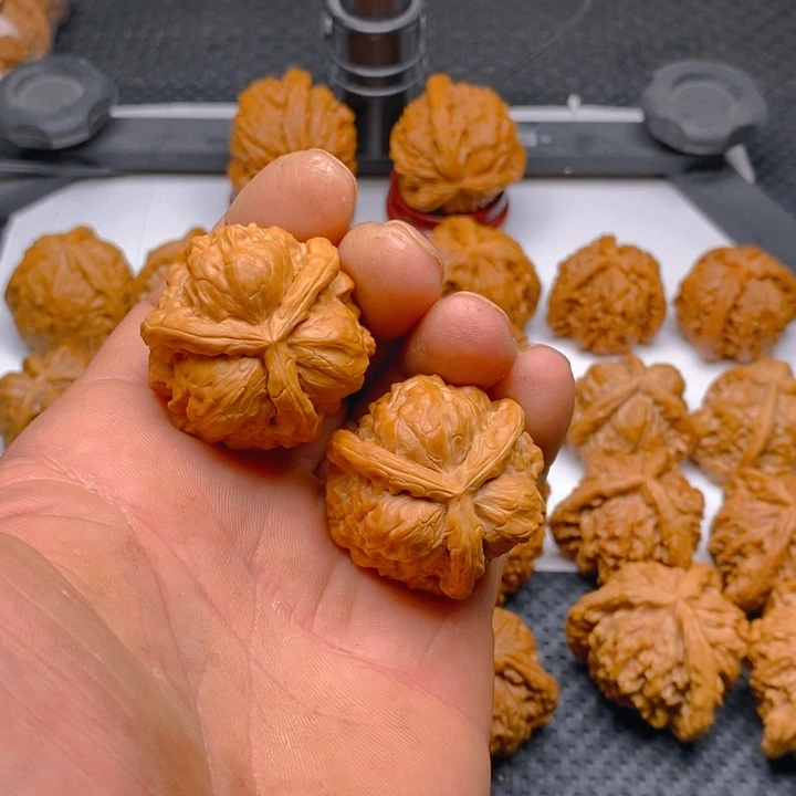 核桃把件杏*露拼接蛤蟆头1