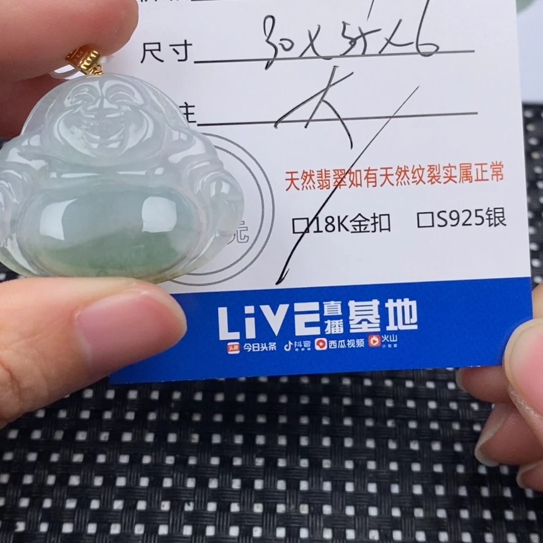 仰***空翡翠18K金镶嵌颈饰