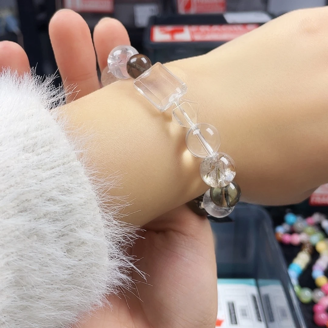 手链烟晶银S925镶嵌