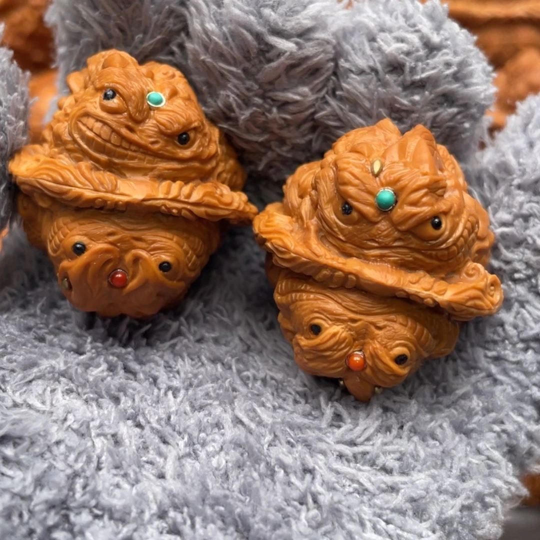 手串/手链核桃金蝉蛤蟆头核桃雕刻