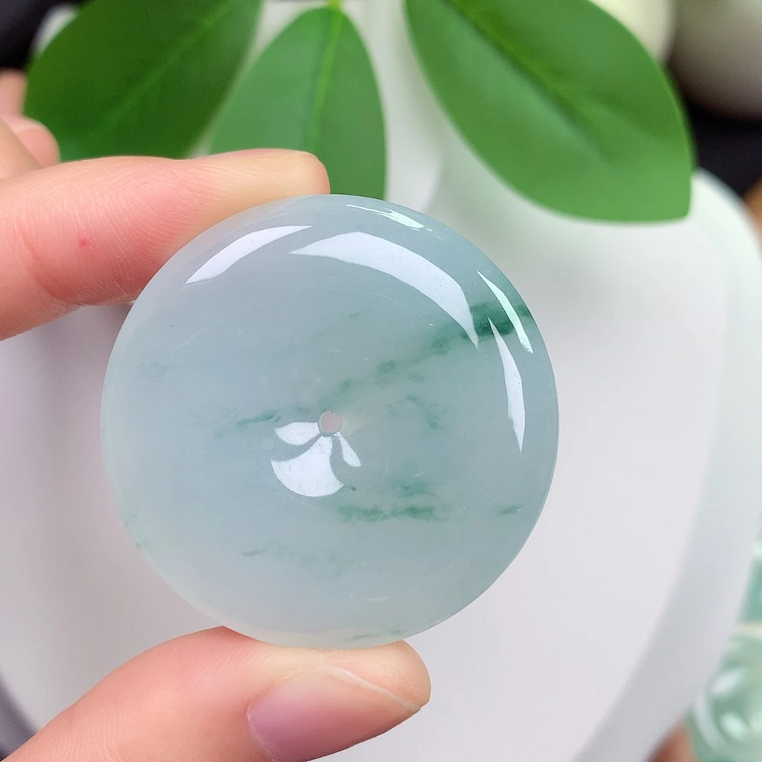 颈饰未镶嵌翡翠平安扣 35.3-5.9mm