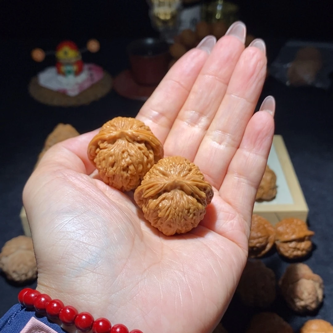 吊坠文玩核桃莲花34