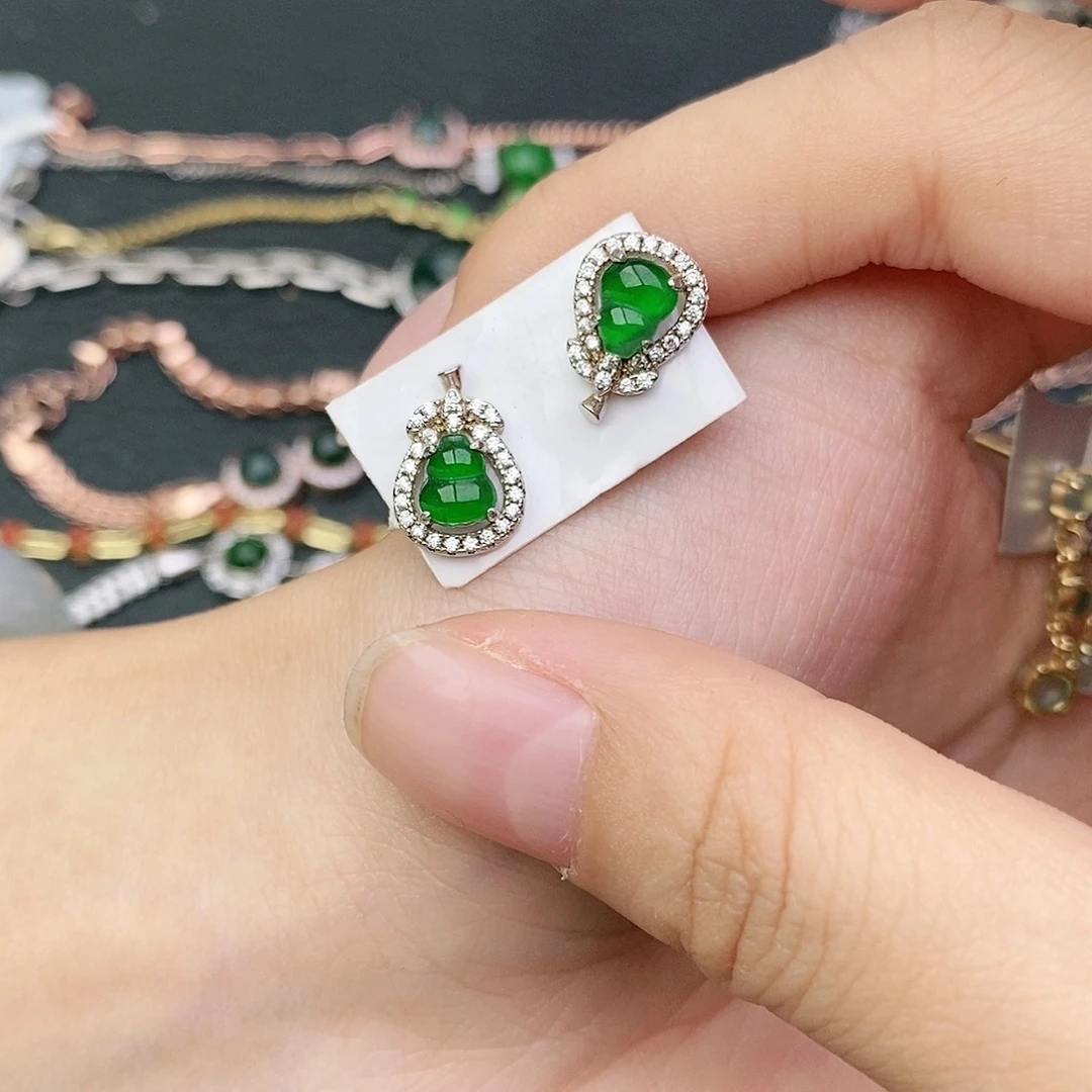 翡翠银S925镶嵌戒指