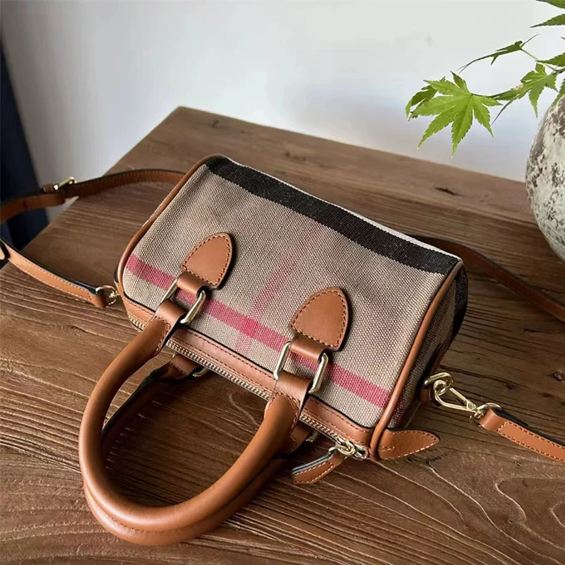 日单外贸黄麻枕头包波士顿女包2011