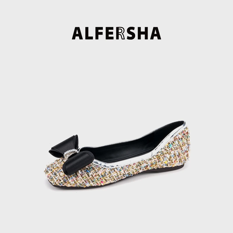 阿芙莎/ALFERSHA手工鞋6291小香风气质百搭单鞋
