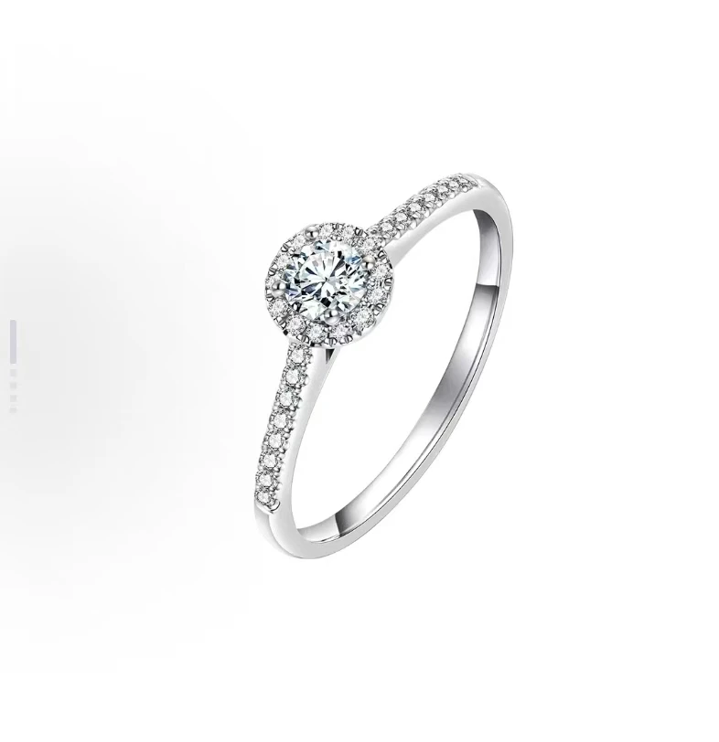 私人定制 园包女戒0.5ct